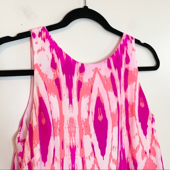 ALICE & TRIXIE 100% Silk Pink Ikat Mini Dress - Picture 3 of 11